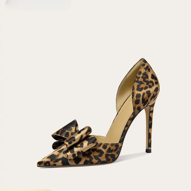 

Yuejinlong 2026 Summer Leopard Print High Heels Sexy D'Orsay Sandals Trendy Personality Stiletto Mules Plus Size Fashion Shoes
