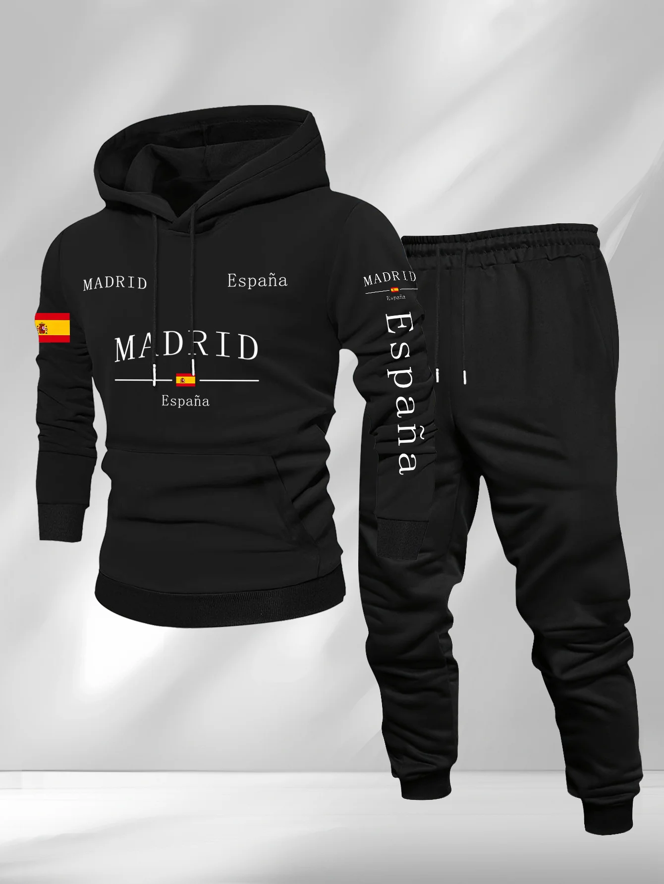 The 2025 Spring and Autumn new men's hoodie set is a casual and fashionable outdoor street men's wear with letter prints