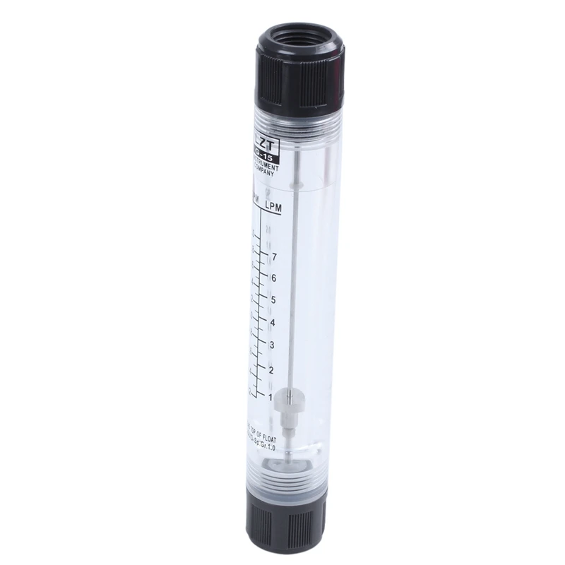 2X 1/2 Inch Female Thread 0.2-2.0 Gpm 1-7 Lpm Water Liquid Inline Flowmeter Rotameter Lzt