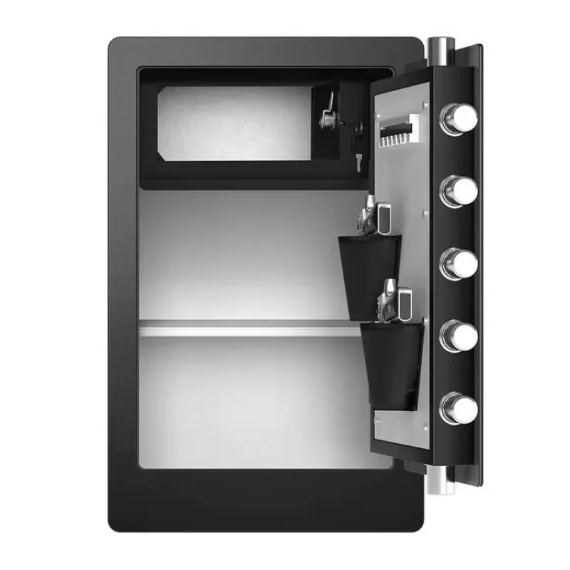 工場直販 セーフティボックス ブラック 60CM 高さ セーフティボックス 内部キャビネット付き 指紋認証ロック/電子ロック セーフティボックス メーカー