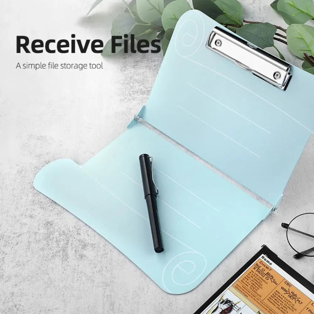 

Notepad Foldable Nursing Clipboard 2/3 Layers Letter Size Board Folder Portable Mint/Black Writing Board Doctors