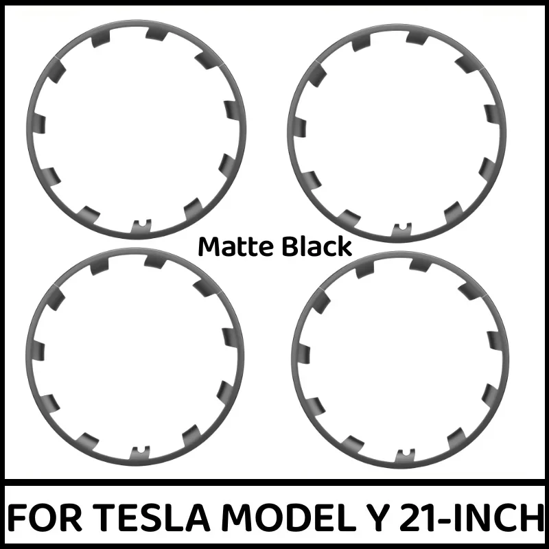 4PCS Radnabenkappen für Tesla Model Y 21-Zoll High Performance Radnaben-Schutzring Ersatz Vollrandabdeckung Zubehör 2023 – Detail 15