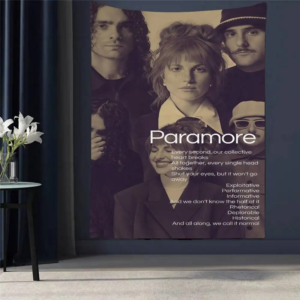 

Paramore Band Cartoon Tapestry For Living Room Home Dorm Decor INS Home Decor