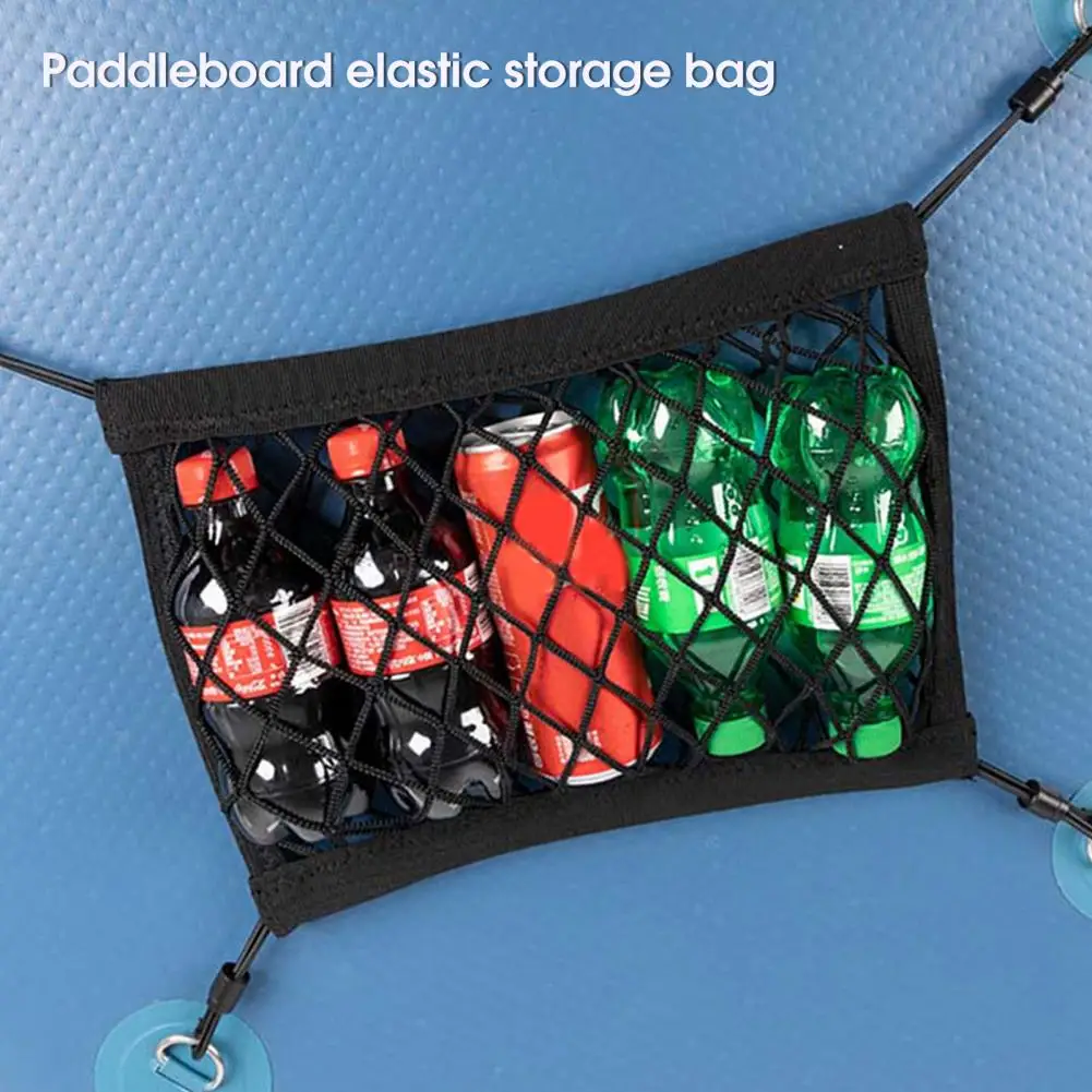 Kayak surf Mesh Bag 4 D Ring Buckles Stand Up Paddle Board Deck Bag Deck Pouch Car Back Rear Trunk Storage Net Auto Organizer