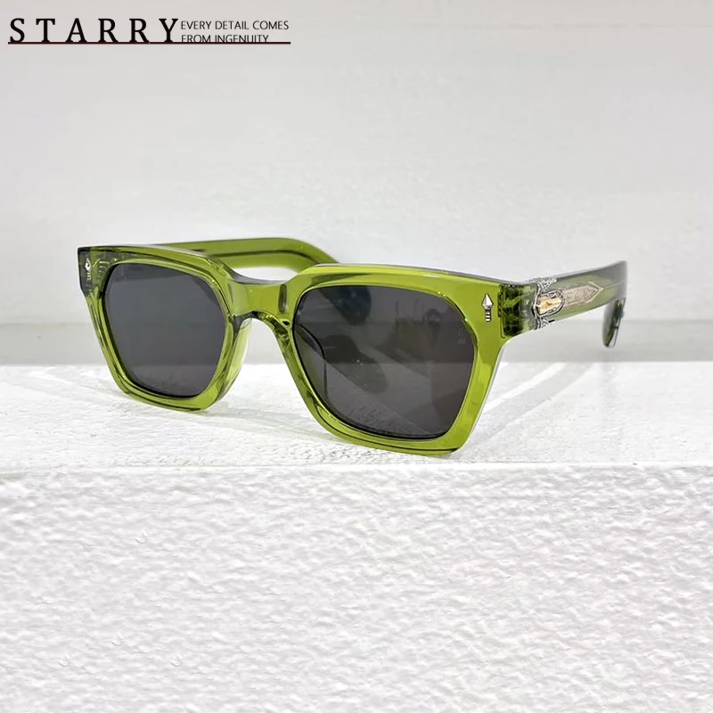 Retro Fashion Pilot Men Sunglasses Designer Handmade Heavy Textured STERETT Ladies Top Quality Luxury Brand UV400 Sunglasses