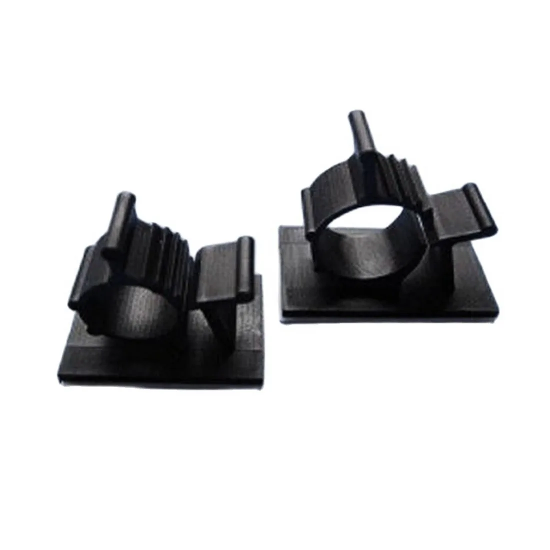 10pcs Adjustable Wire Cable Clips Clamps Adhesive Backed Nylon Plastic Sticky Fix Seat