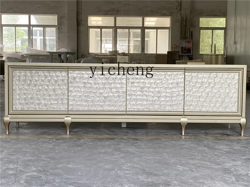 v9.9- living room solid wood shell TV cabinet light luxury high decorative cabinet simple European large, medium