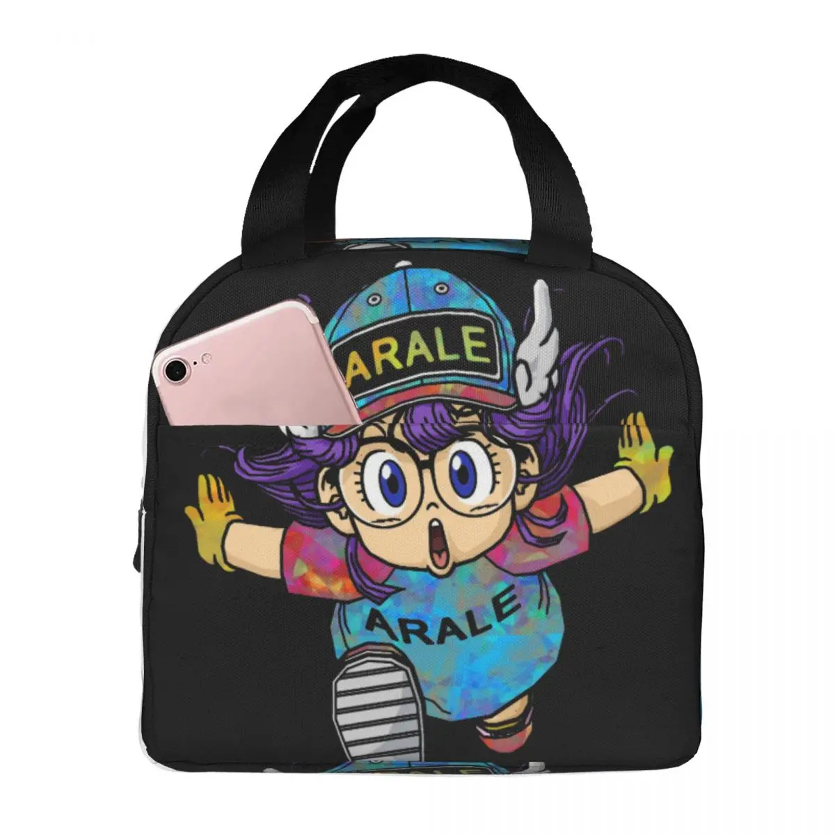 

Arale Foil Dr Slump Изолированные сумки для обеда Термосумка Контейнер для обеда Манга Герметичная сумка для обеда для мужчин и женщин Школьные путешествия