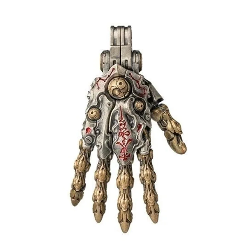 

Robot Hand With Movable Fingers Mechanical Bionic Hand Pendant Car Interior Hanging Ornament EDC Charm Display Decoration