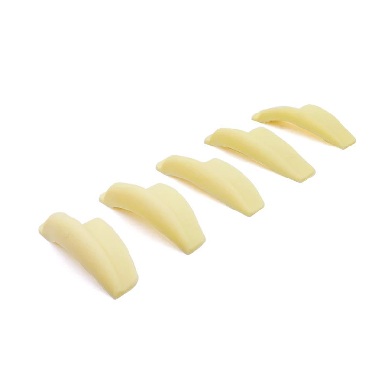 New 5 Pairs Yellow Silicone Eyelash Perm Pads Eyelash Perming Curler Rods Reusable Lash Lifting Pads Beauty Makeup Accessories