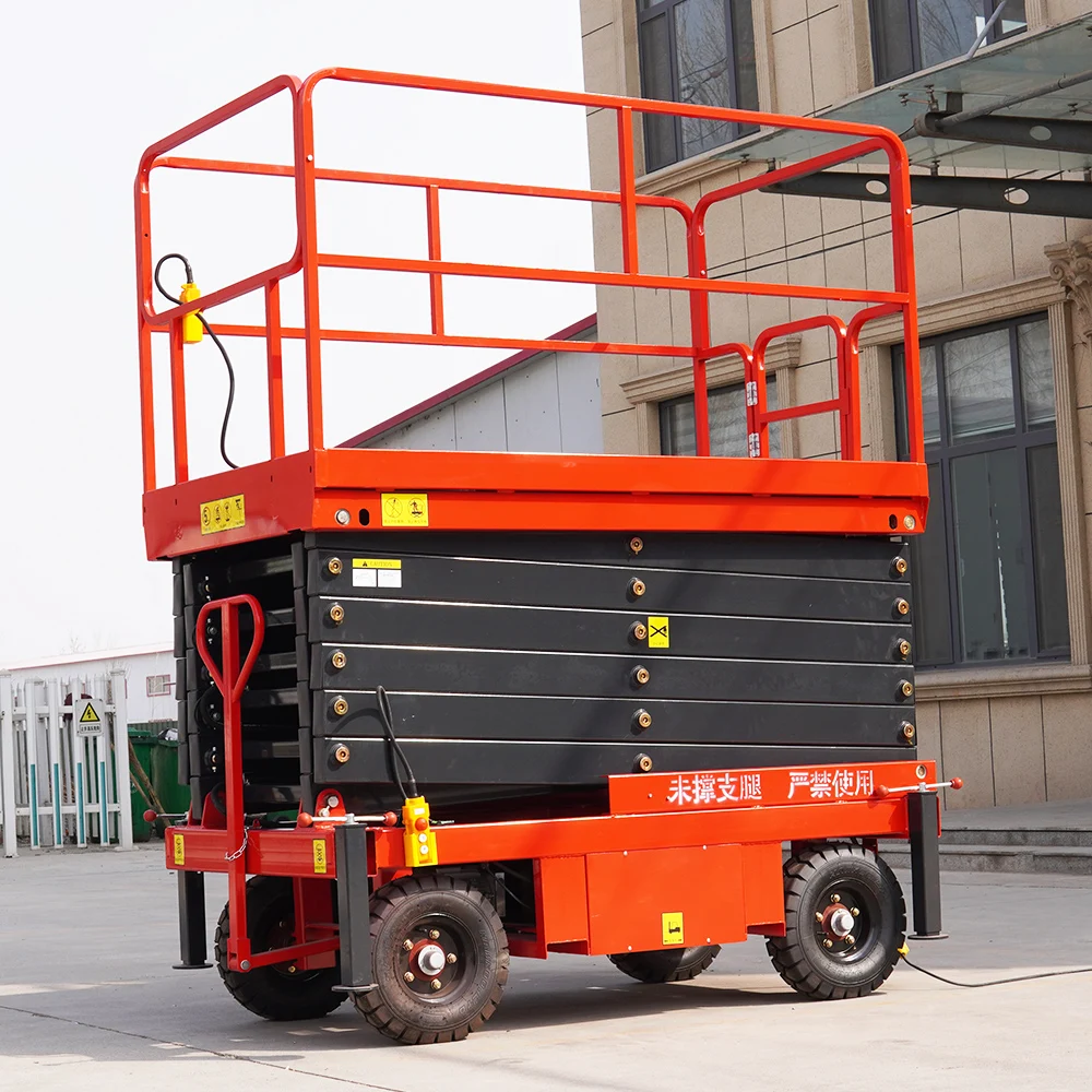 Semi Automatic Aerial Work Electric Scaffold Lift Scaffolding Hydraulic Scissor Lift