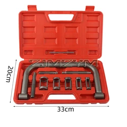 10pcs Valve Spring Compressor Kit Engine Spring Compressor Valve Removal And Installation Tools for Car Van Motorcycle Engines