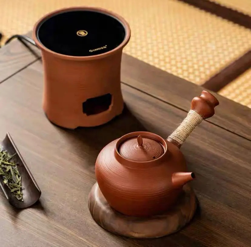 Side put red clay cinnabar pot household kung fu charcoal stove electric clay stove tea maker
