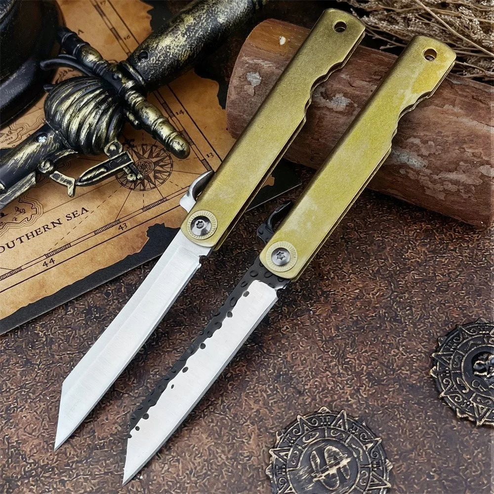 

Новый японский складной нож Ascent Higonokami для улицы, портативный инструмент для кемпинга, 7Cr13Mov, стальное лезвие, ручка из медного сплава