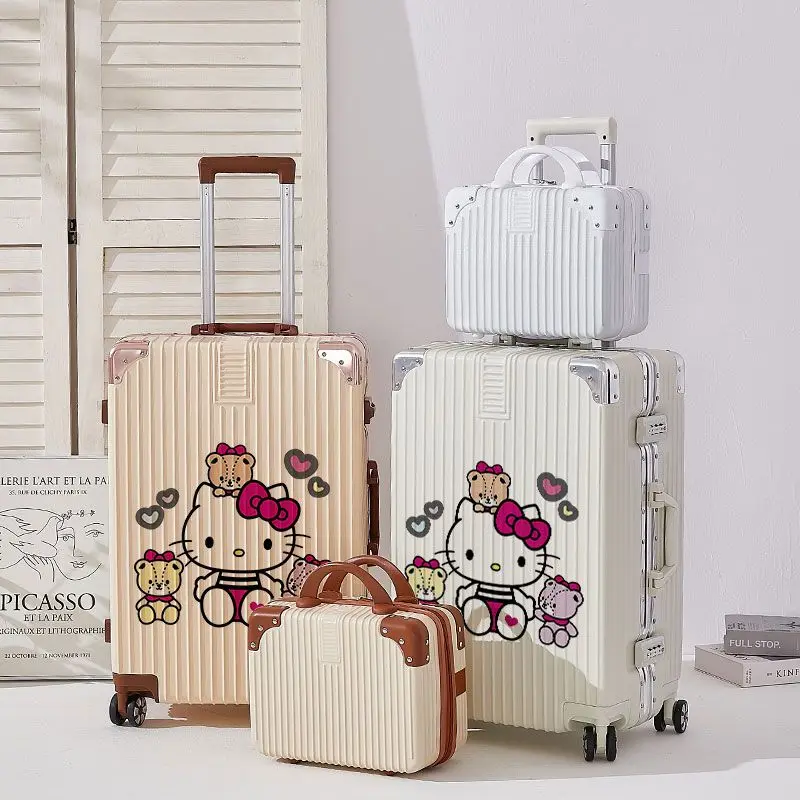 Hello Kitty Anime Kawaii Sanrio Luggage Combination Box Cute Kt Cat Cartoon Trave Storage Clothes Case Lovely Gifts for Girls