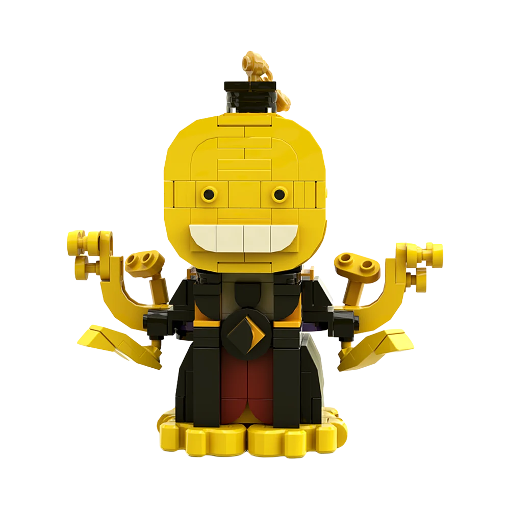 MOC Korosensei Figure BrickHeadz Model Buiding Block Assassination Classroom Animation Octopus Killer Action Doll Brick Toy Gift