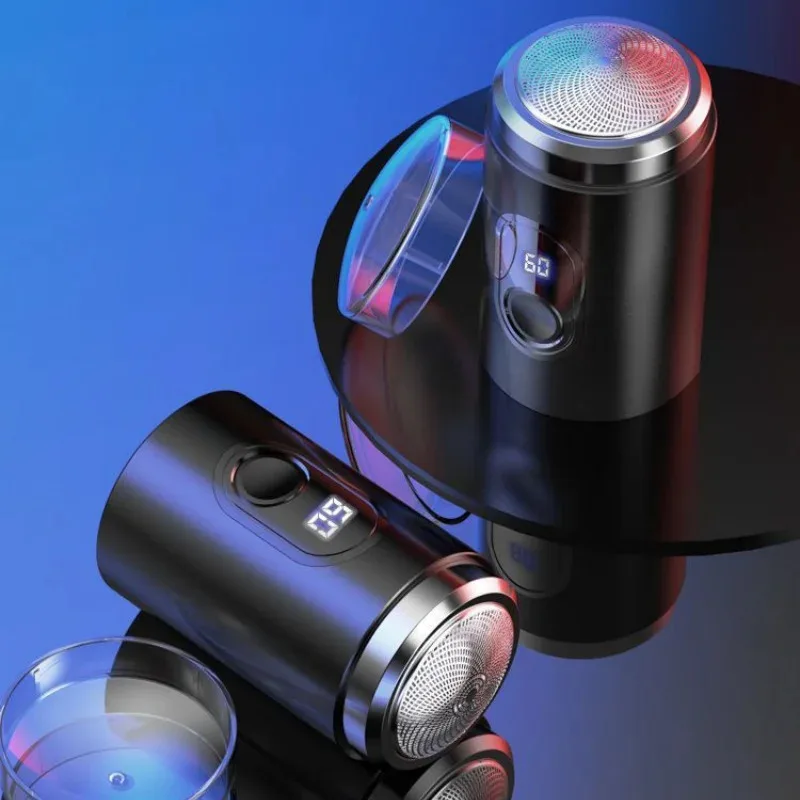 

Multi-functional 211-Portable Travel & Home Washable Electric Razor - USB Mini Men's Shaver with Alloy Body & Digital Display