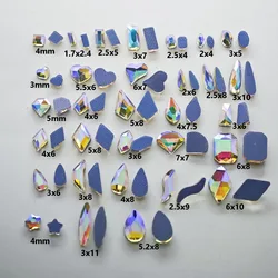 AWJJ Phantom Purple 100/500Pcs Mix Shape Glass Hotfix Crystal Rhinestones Flatback Stones DIY Crafts Dress Clothes Decorations