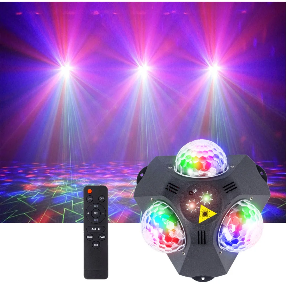 Feest Licht Disco Bal Licht Laser Projector Licht 5 In 1 Dj Podium Strobe Licht Kerst Bruiloft Home Club Decoratie