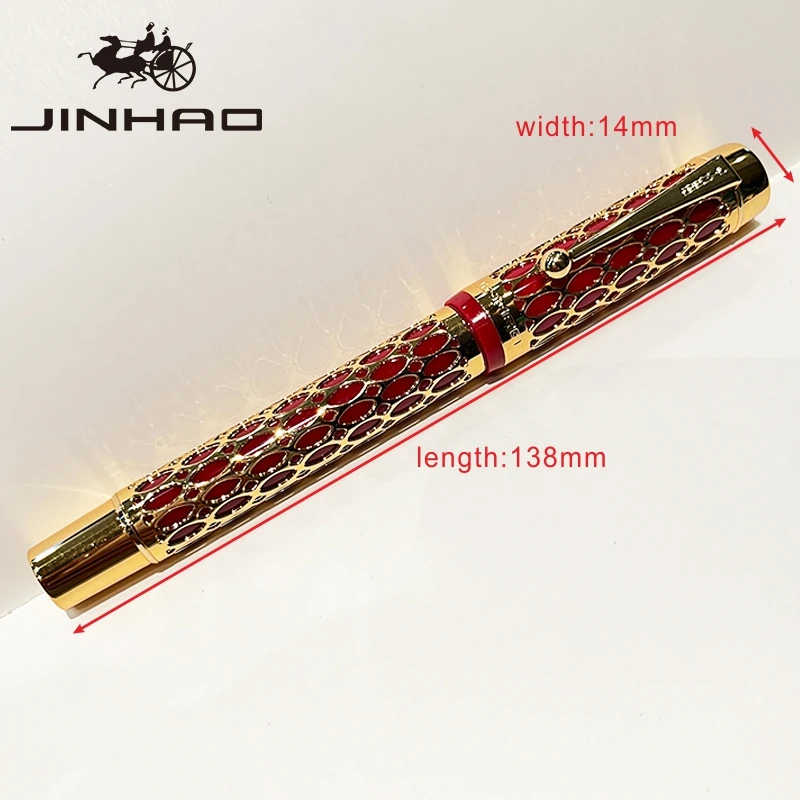 قلم حبر Jinhao 100 على شكل سيليلويد، أداة كتابة ناعمة مع محول قابل لإعادة الملء