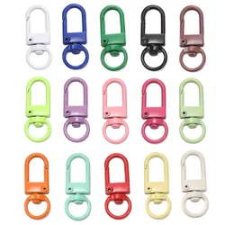 10Pcs/Lot Colorful Alloy Snap Lobster Clasp Hooks Keychain Findings for DIY Key Chain Necklace Bracelet Supplies Wholesale