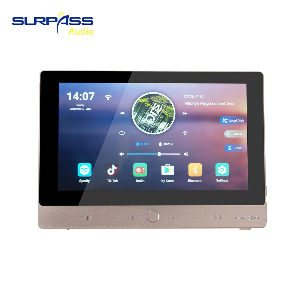 Good Sound  7-inch Smart Hi-Fi Wall Amplifier Dual Room Partition Volume Control for Multi-room Background