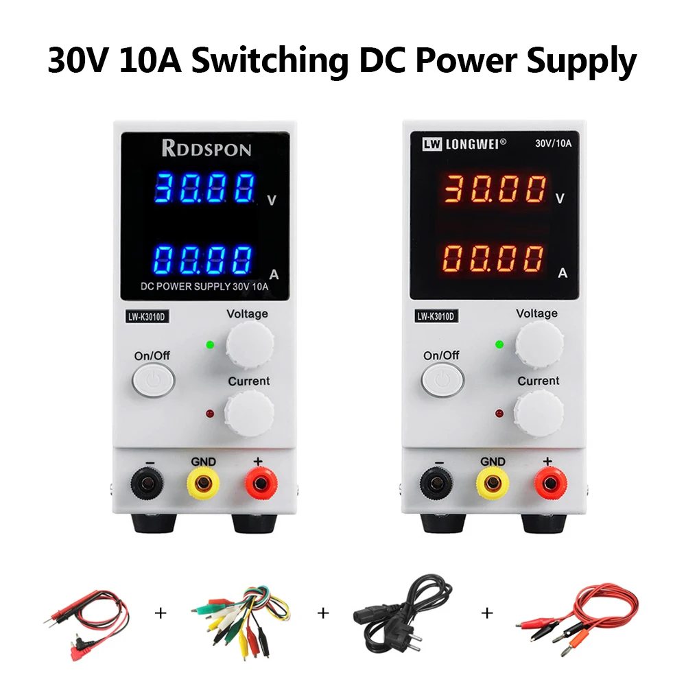 Longwei Adjustable DC Power Supply Laboratory Switching Bench Power Source K3010D 30V 10A Voltage Current Regulator AC 110V 220V