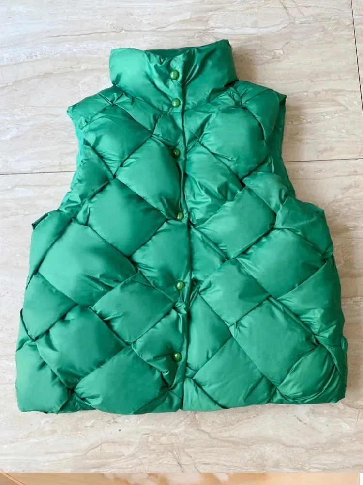 Vest Jacket for Women Winter 2025 New Fashion Warm Black  Weave Knited Fluffy Vests Solid Sleeveless Jackets Casual Vintage Park