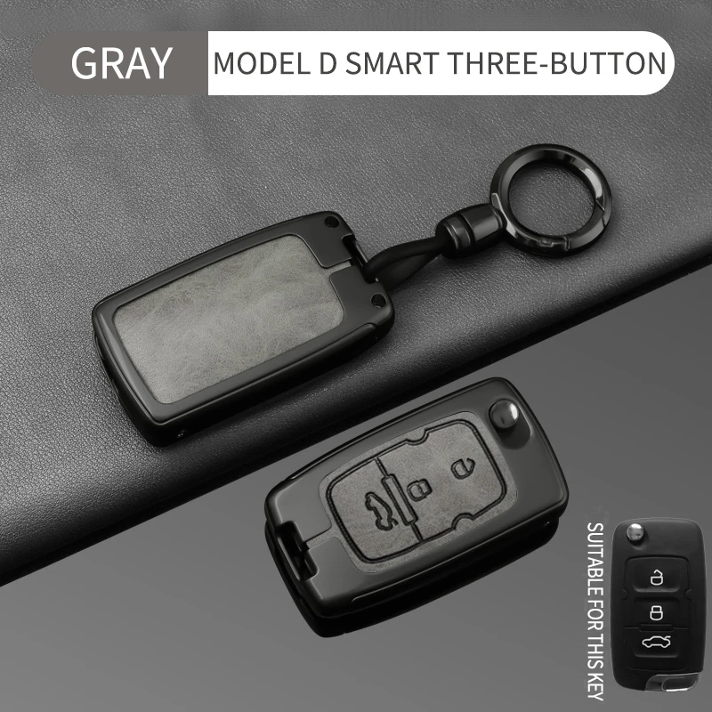 Leather Key Fob Case Shell For Geely Emgrand EC7 GC715 EC718 Englon SC3 SC5 SC7 Free Cruiser GX7 GX718