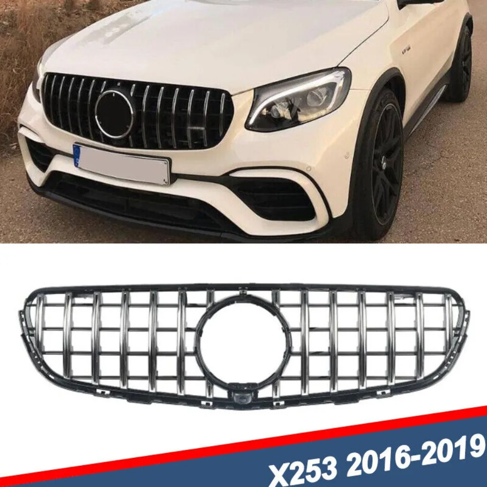 

GT Chrome Front Grille Grill For Mercedes Benz GLC W/X253 GLC300 GLC350 2015-2019 United States