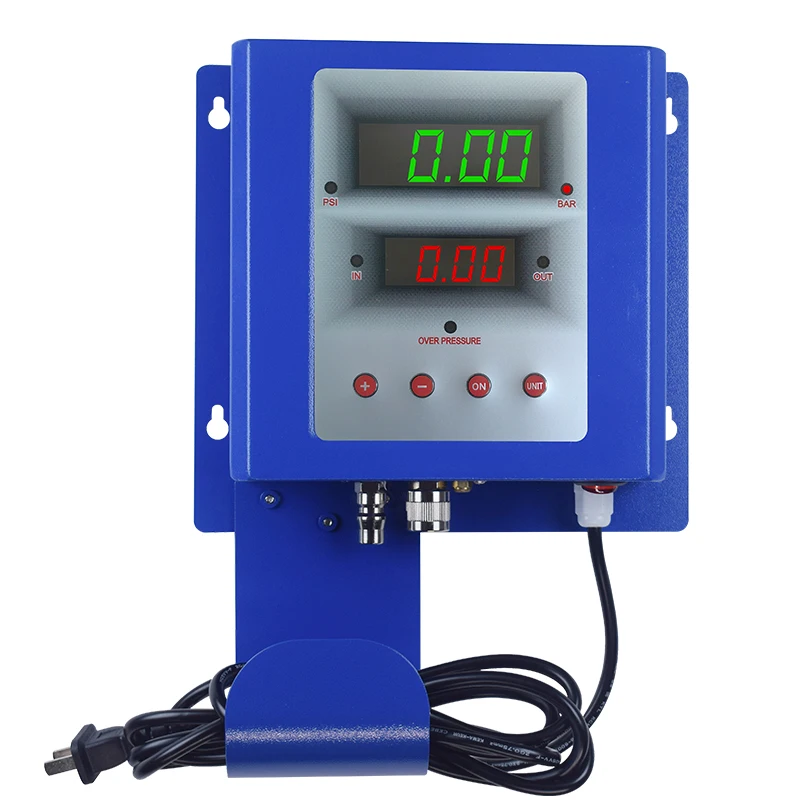 자동차 다이캐스트 전기 공기 펌프 가솔린 주유소 타이어 팽창기 벽걸이형 자동 디지털 타이어 팽창기