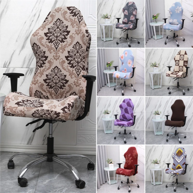 Gaming Chair Covers Office Rolling Desk Chair Cover Stretch Washable Computer Chair Slipcover Swivel Armchair Computer Boss