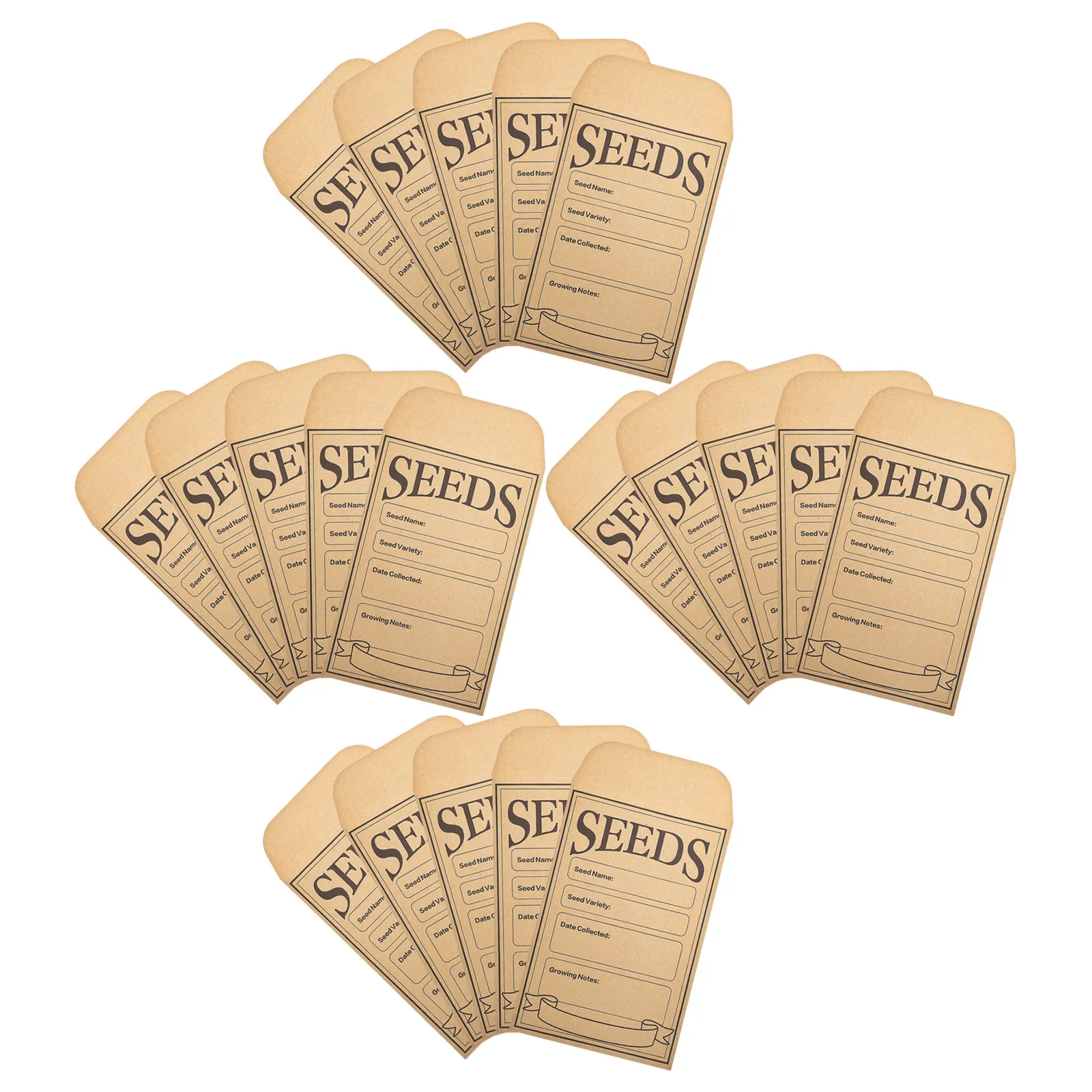 150Pcs Kraft Envelopes Self Adhesive Resealable Seeds Saving Envelopes for Gardening Seed Storage and Organizing