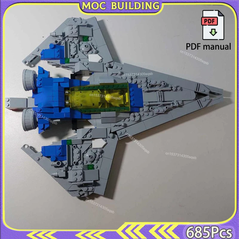 Classic Spaceship Explorer Model Discovery MOC Building Blocks Bricks Galaxy Spacecraft Assembly Creative Toys Birthday Gift