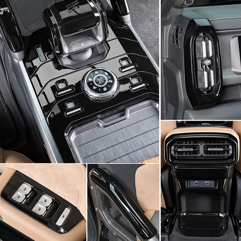 

For Chery Jetour Traveler T2 Black Knight Interior Sticker Car Steering Wheel Control Equipment Modification Complete Set ABS