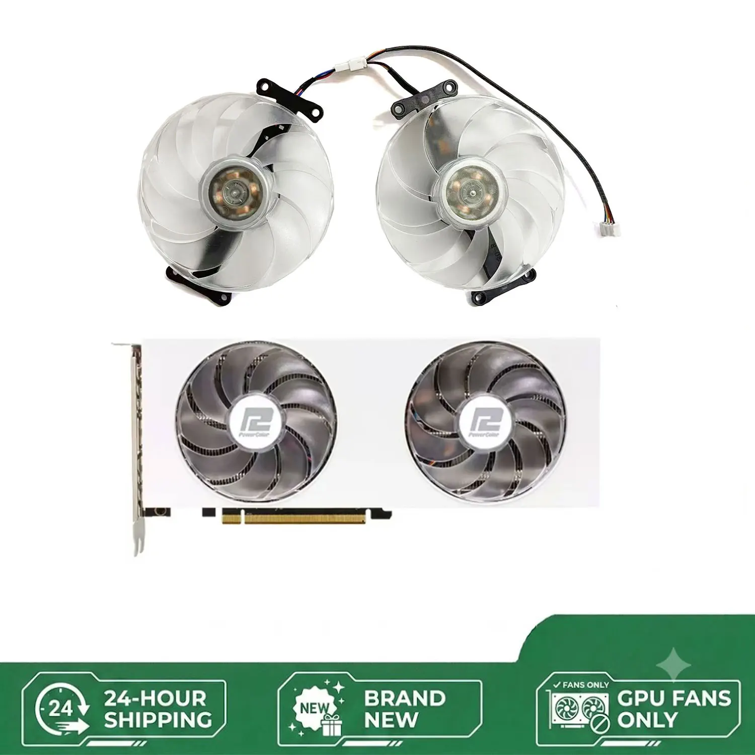 New Cooler for PowerColor AMD Radeon™ RX 7700 XT 12 GB GDDR6 T129215BU Graphics Card