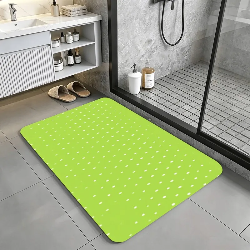 1 Piece Bright Green with White Dotted Pattern Rug, Soft and Comfortable, Suitable for All Seasons, lightweight and Easy to Maintain, Home Decor, Living Room, Bedroom, Dining Area, Fall, Winter, Floor Decor