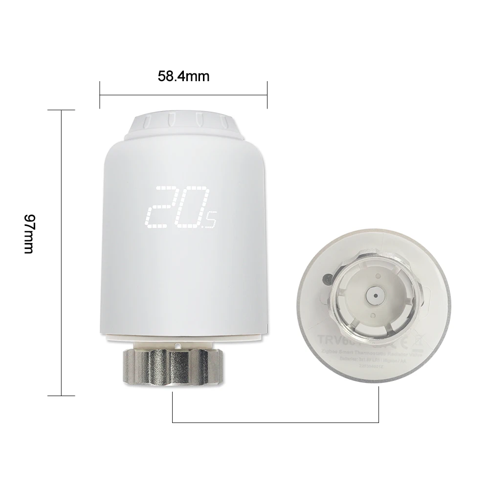 Tuya ZigBee Smart Radiator Actuator Thermostat Temperature Controller TRV Thermostatic Radiator Valve Voice Control with Alexa