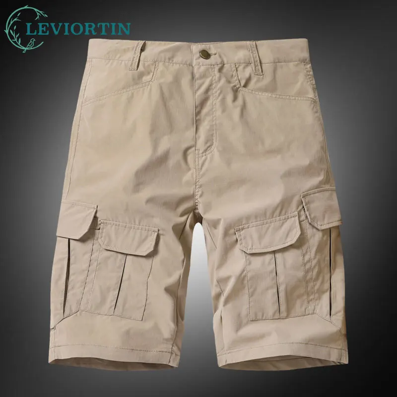 Men's Summer Tactical Cargo Shorts with Multi-Pockets Streetwear Loose Fit Casual Breathable Quick-Dry Military Workout Shorts