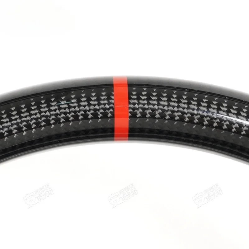 For Ford Fiesta US Spec (2018) Flat-Bottom Matte Black Carbon Fiber Sport Steering Wheel (Modification Upgrade Part)