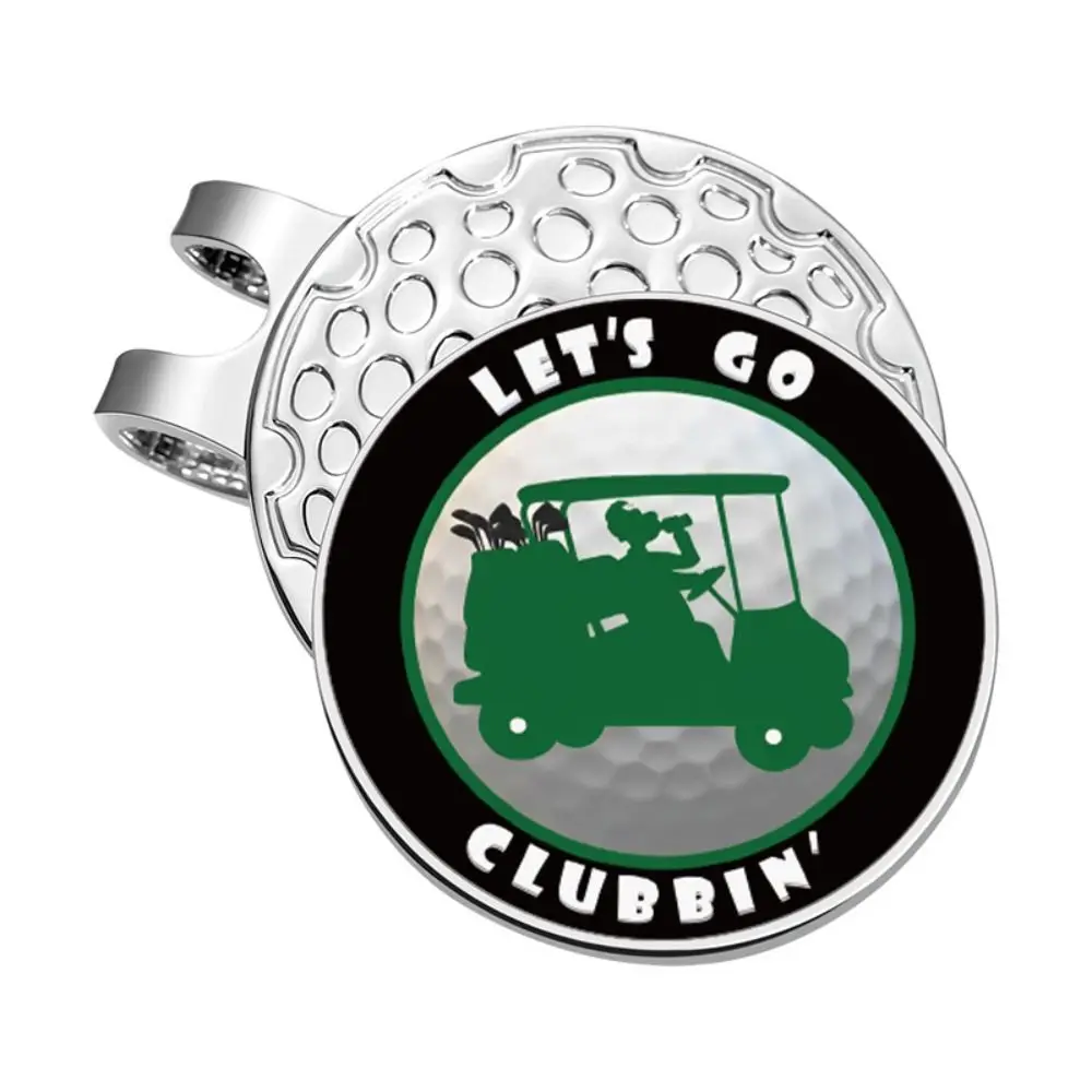 Magnetische Golf Hut Clips Golfer Muster Position Marker Golf Ball Marker Metall Material Trendy Dekorative Golf Cap Clips