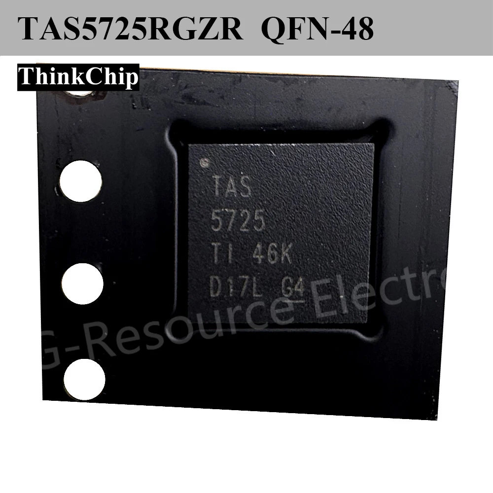 (10pcs) TAS5725RGZR QFN-48 (Marking 5725) Stereo Class D Amplifier with Audio Processor