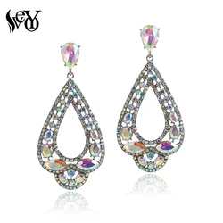 VEYO Vintage Classic Crystal Drop Earrings Luxury Hollow Rhinestone Dangle Earrings For Women New Gift Wholesale