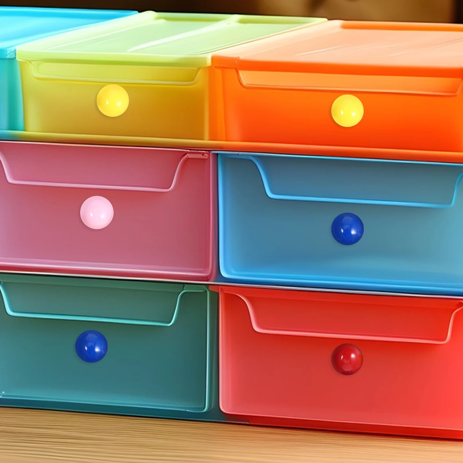 

12Pcs Clown Nose Drawer Pulls Cabinet Knobs Variety Colors for Kitchen Bathroom Closet Door Handles Decor Cabinet Knobs