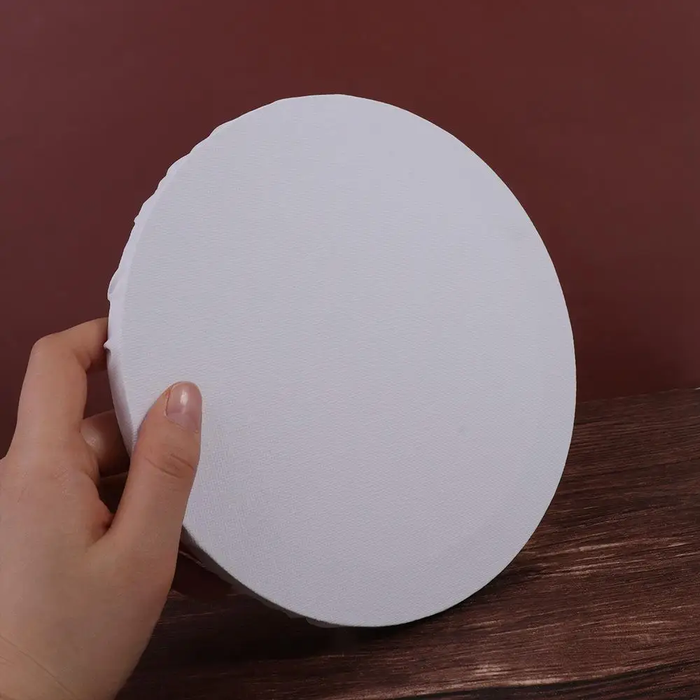 Round Cotton Painter Thicken Oil Paint Wooden Circle Canvas Painting Board Drawing Board Picture Frame