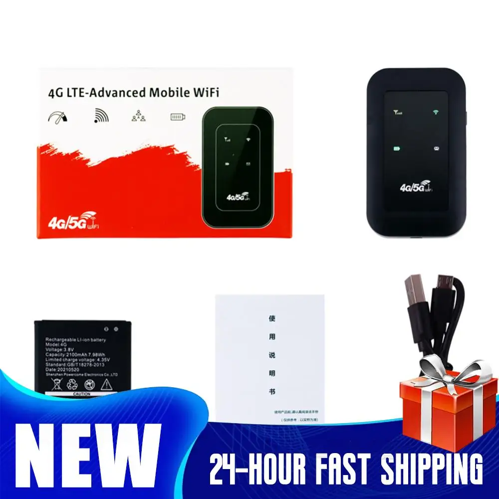 4G Mobile WIFI Router 150Mbps 4G LTE Mobile WiFi Hotspot 2100mAh Portable Wireless Router with Sim Card Slot for Car Travel