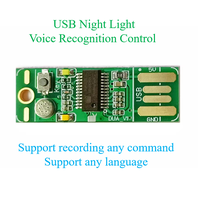 Voice Recognition Control USB night light DUA V1.1 recognizer module（Support recording any command   Support any language）