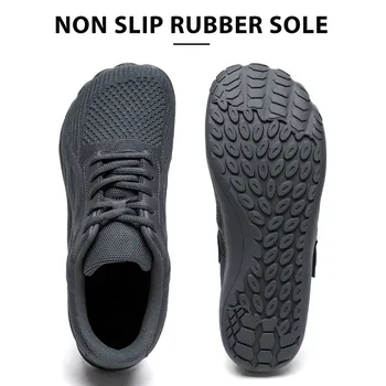 Fujeak-Chaussures de marche pour hommes et femmes, baskets de couple, respirantes, larges, pieds nus, minimalistes, à la mode, grande taille 39-46