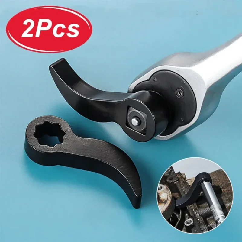 

2Pcs Car Angle Type Half Axle Disassembly Tool Drive Pry bar Adapter Bar Fits1/2 Ratchet for Disassembling Axles Repair Tool