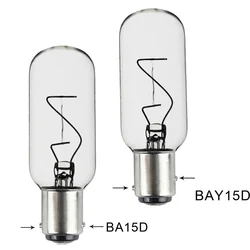 BA15D นำทาง BAY15D 10ชิ้นหลอดไฟ T25หลอดไส้ไฟทะเล12V 24V 25W หลอดไฟของเรือ